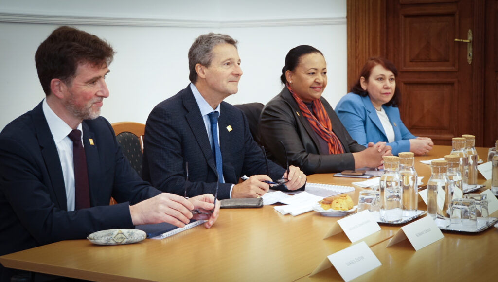 QSers Nunzio Quacquarelli, Jacques de Champchesnel, Veronica Omeni and Larisa Osipova.